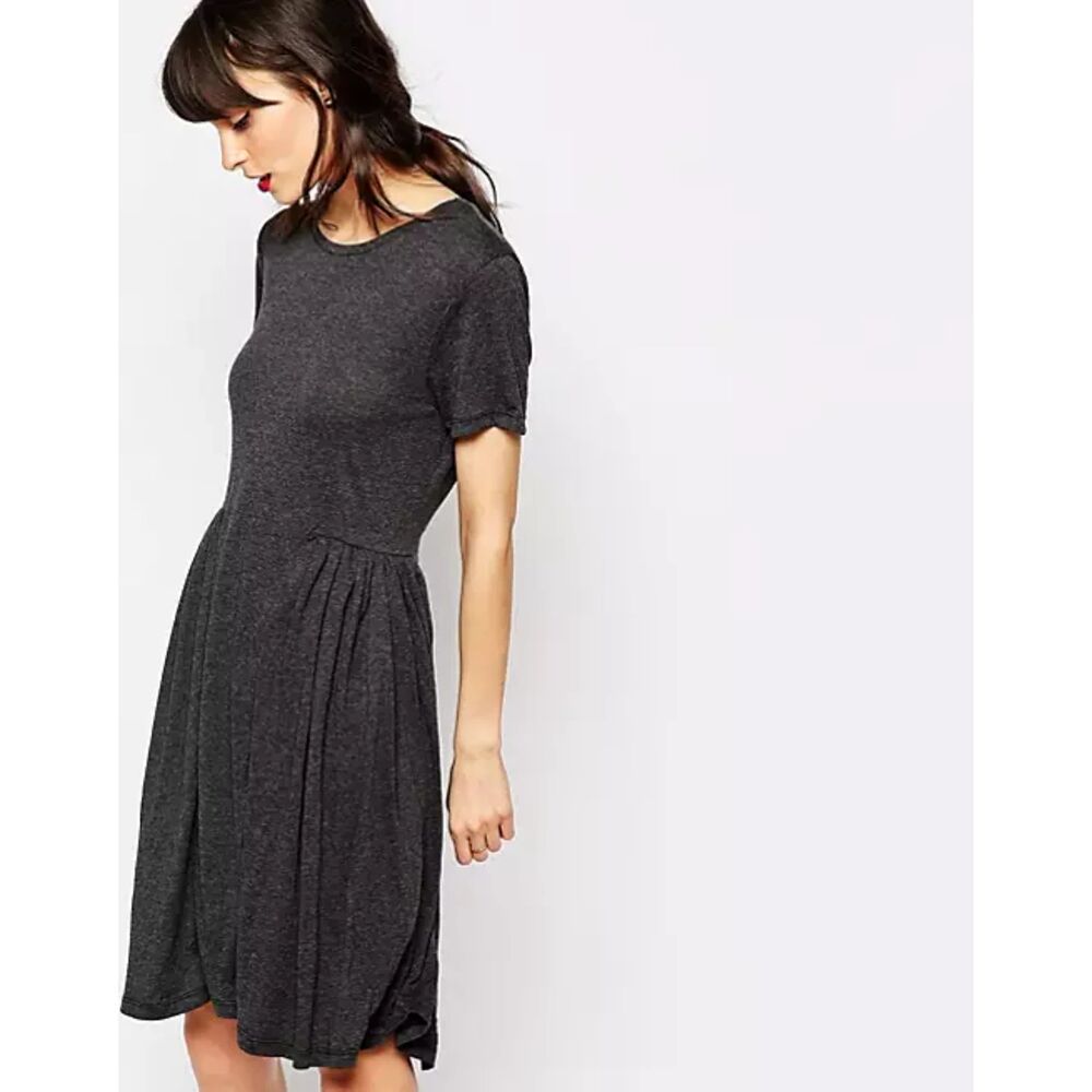 JUST Female Imani Smocked Jersey Dress Medium Fit and Flare